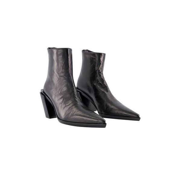 Florentine Ankle Boots - Ann Demeulemeester - Black - Leather - Picture 2 of 3